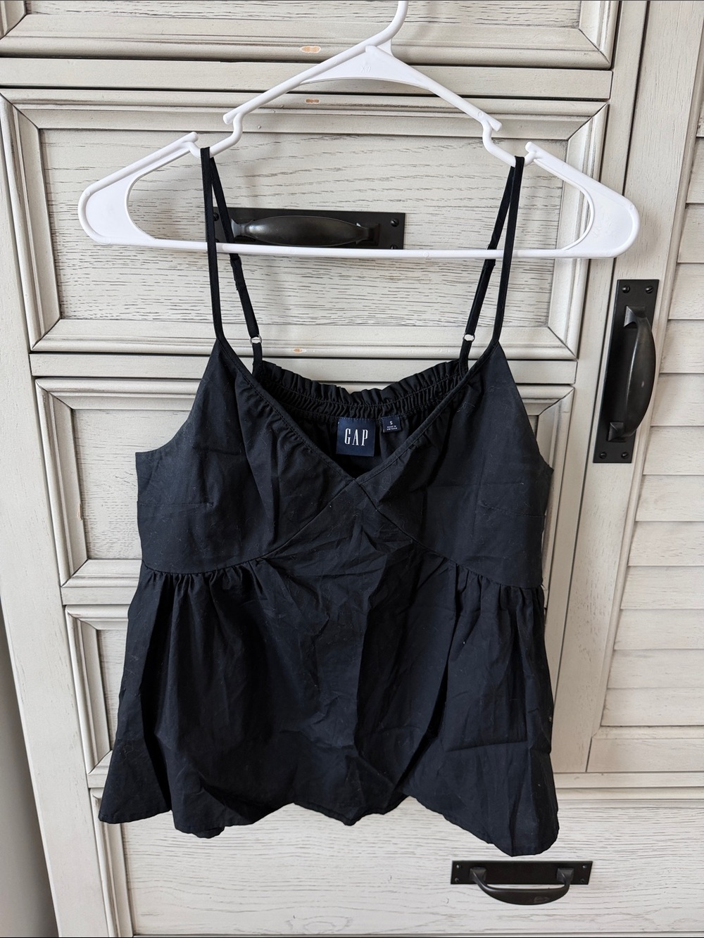 GAP Black Spaghetti-Strap Babydoll Cami